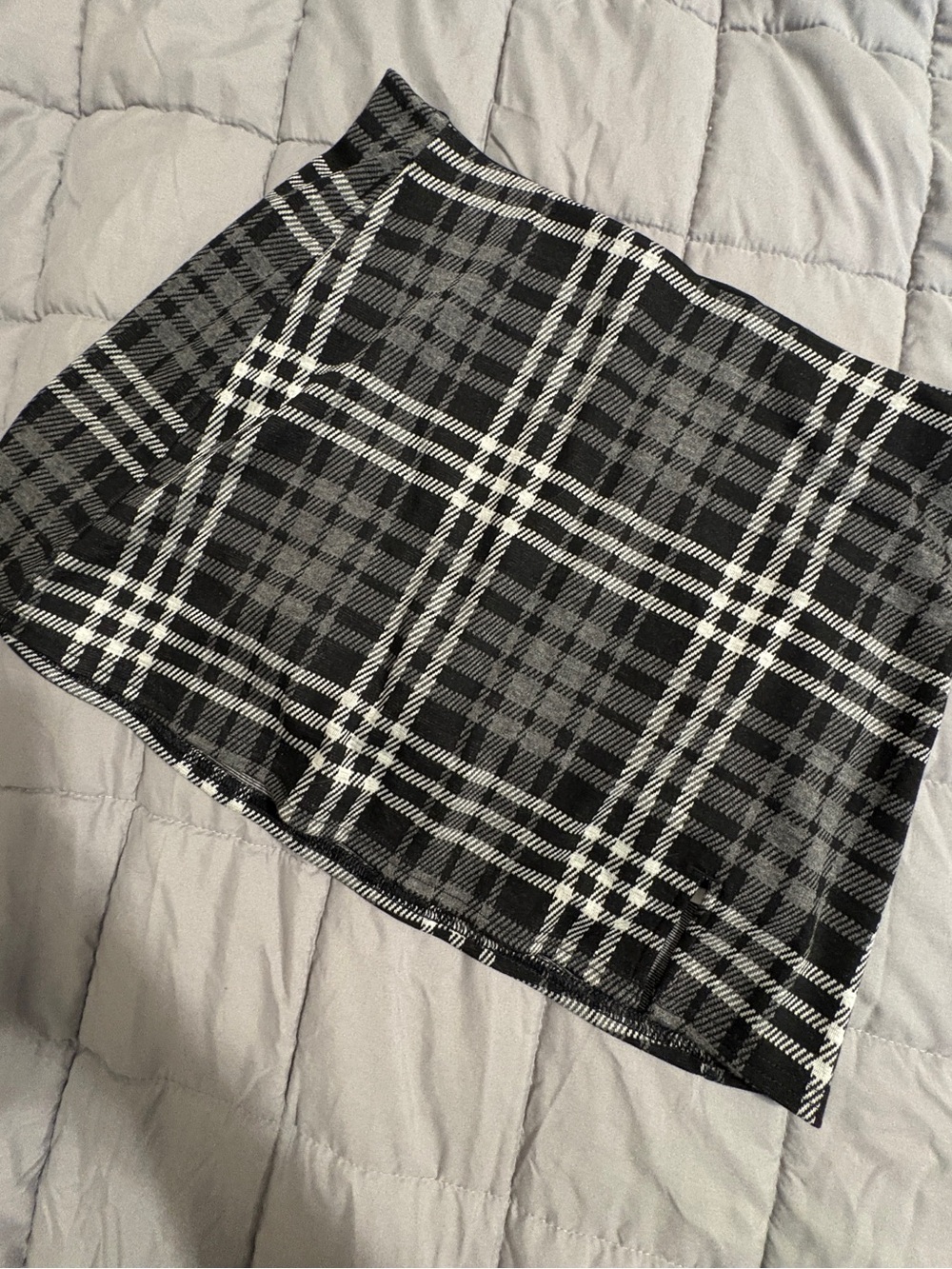 American Eagle Plaid Black and White Mini Skort - Check Pattern Medium NWT